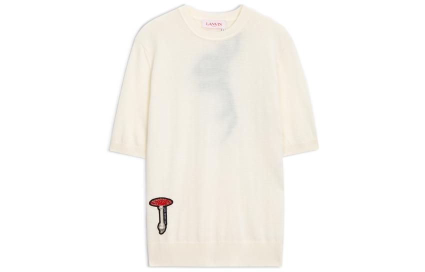 Lanvin Rabbit Embroidery Crewneck T-Shirt Unisex Beige RW-POY014-K005-P23-WH