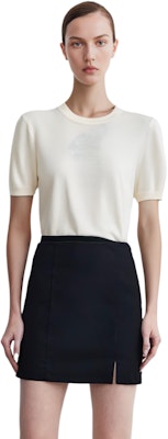 Camiseta Unisex Beige Lanvin con Bordado de Conejo. RW-POY014-K005-P23-WH Shop Camiseta Unisex Beige Lanvin con Bordado de Conejo. RW-POY014-K005-P23-WH