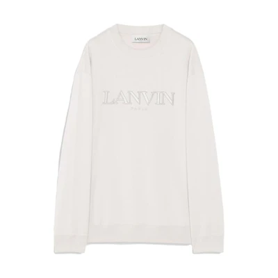 Lanvin S223 Letter Print Casual Sweatshirt Ivory White () RM-SS0004-J210-A2304