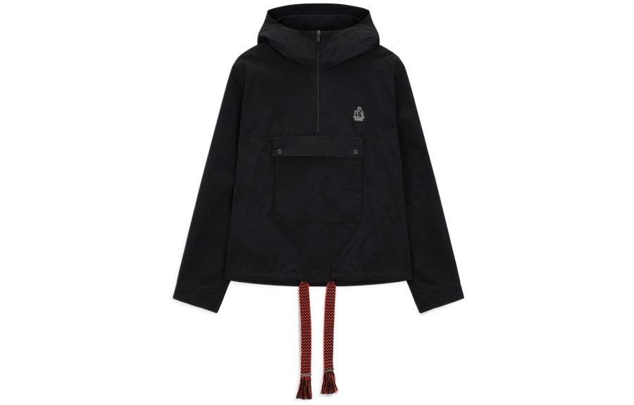 Lanvin Skate Half-Zip Pullover Hoodie Jacket Black RM-PO0028-LI16-H21