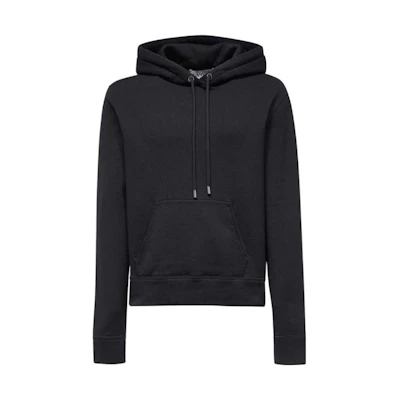 Lanvin Solid Color Drawstring Hoodie Pullover in Black RM-HO0009-J008-P2310