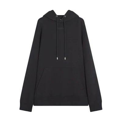Lanvin Solid Color Hoodie Pullover Black RM-HO00-09J142-A2410