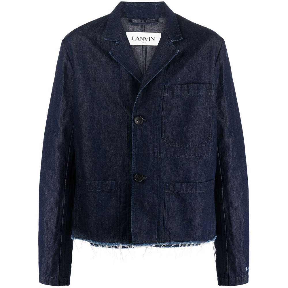 Lanvin Solid Color Single-Breasted Jacket Black RMJA0128D060E23