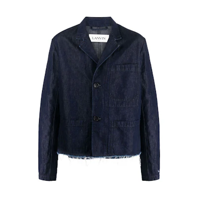 Lanvin Solid Color Single-Breasted Jacket Black RMJA0128D060E23