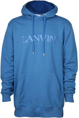 Lanvin Solid Logo Pullover Hoodie Mid-Length Long Sleeve Men’s Blue RMHO0009-J210-A23296 Buy Lanvin Solid Logo Pullover Hoodie Mid-Length Long Sleeve Men’s Blue RMHO0009-J210-A23296