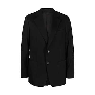 Lanvin Solid Single-Breasted Suit Collar Jacket - Black RM-JA0004-5712-A23