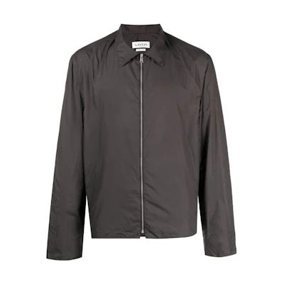 Lanvin Solid Zip-Up Jacket Dark Ebony Color RM-SI0016-5656-E23