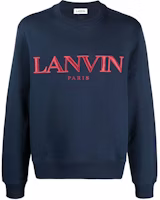 Lanvin SS21 Logo Embroidered Long Sleeve Sweatshirt Blue Men’s RMJE0016JR32P21-29 Lanvin SS21 Logo Embroidered Long Sleeve Sweatshirt Blue Men’s RMJE0016JR32P21-29