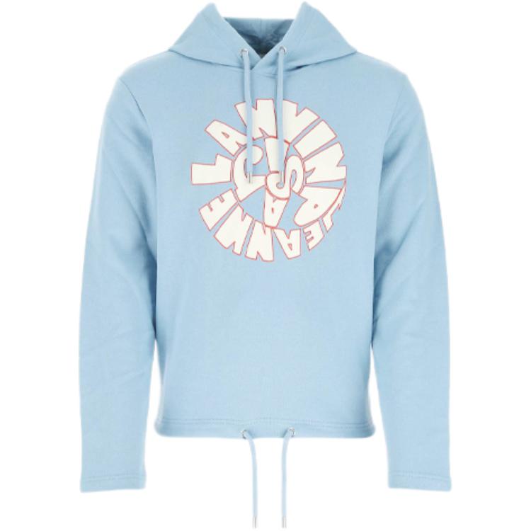 Lanvin SS21 Logo Letter Print Sweatshirt Men’s Light Blue RM-JE0014-JR51-P21221