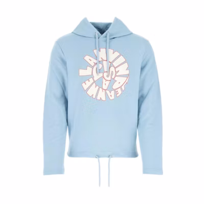 Lanvin SS21 Logo Letter Print Sweatshirt Men’s Light Blue RM-JE0014-JR51-P21221
