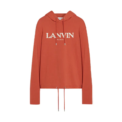 Lanvin SS21 Loose Fit Logo Hoodie Orange RM-HO0004-J008-E21941