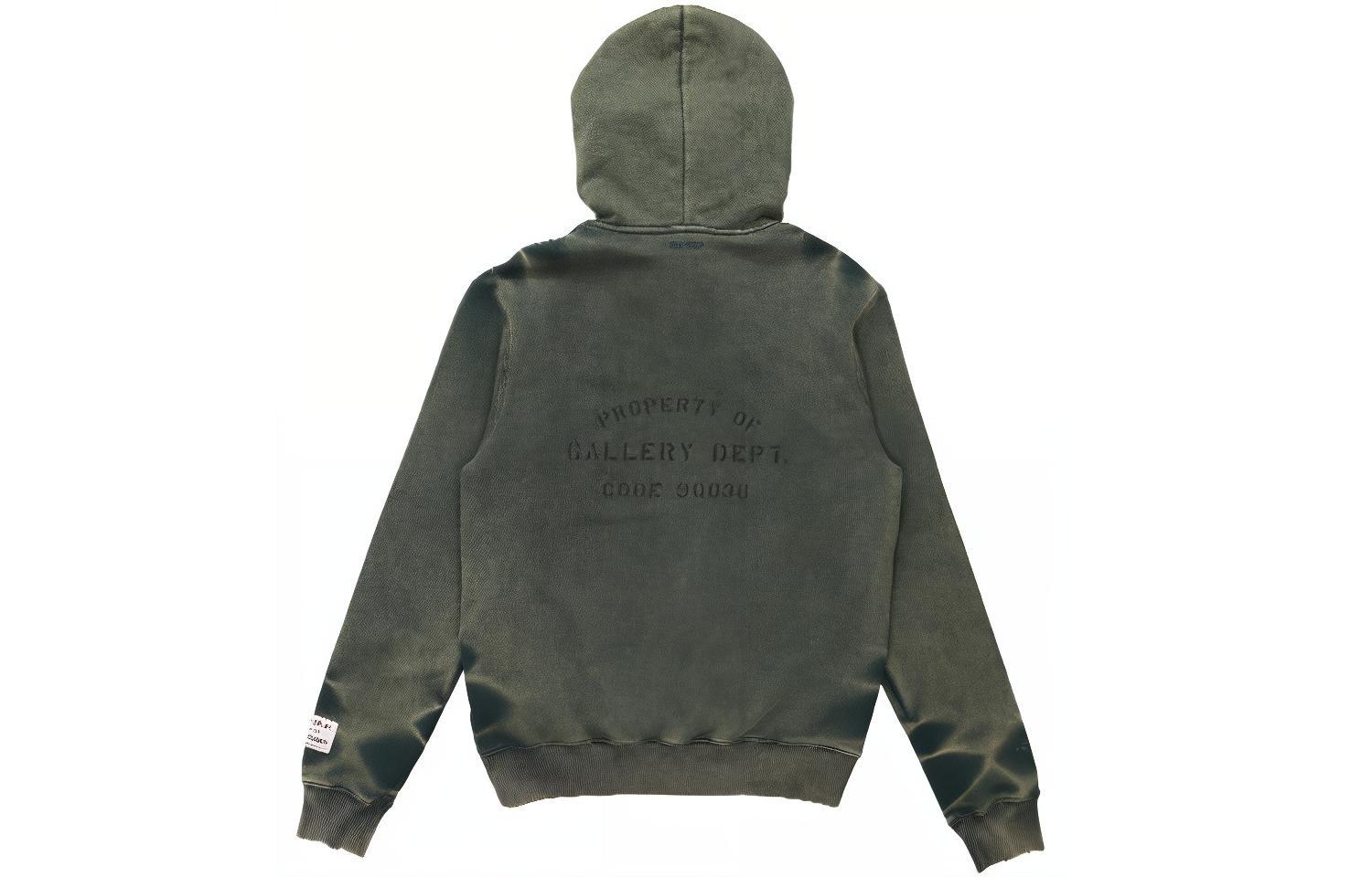 Lookbook Lanvin SS21 x Gallery Dept. Logo Hoodie Hijau Corak Splatter. RM-HO0001-J093-E2144