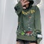 Sizing Lanvin SS21 x Gallery Dept. Logo Hoodie Hijau Corak Splatter. RM-HO0001-J093-E2144