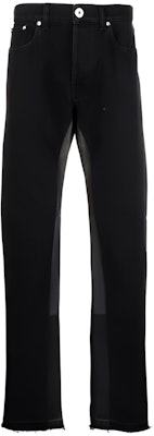 Lanvin SS22 Jeans Hitam Patchwork Butang Straight-Leg. RM-TRG077-D013-P22 Buy Lanvin SS22 Jeans Hitam Patchwork Butang Straight-Leg. RM-TRG077-D013-P22