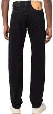 Lanvin SS22 Jeans Hitam Patchwork Butang Straight-Leg. RM-TRG077-D013-P22 Shop Lanvin SS22 Jeans Hitam Patchwork Butang Straight-Leg. RM-TRG077-D013-P22