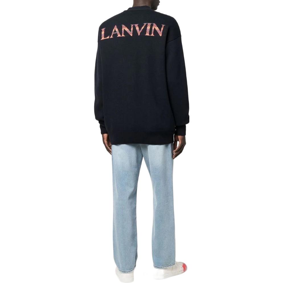 Lanvin SS22  Black Wool Logo Knit Cardigan Sweater. RMCA0-013K20-2P22-291 圖 3