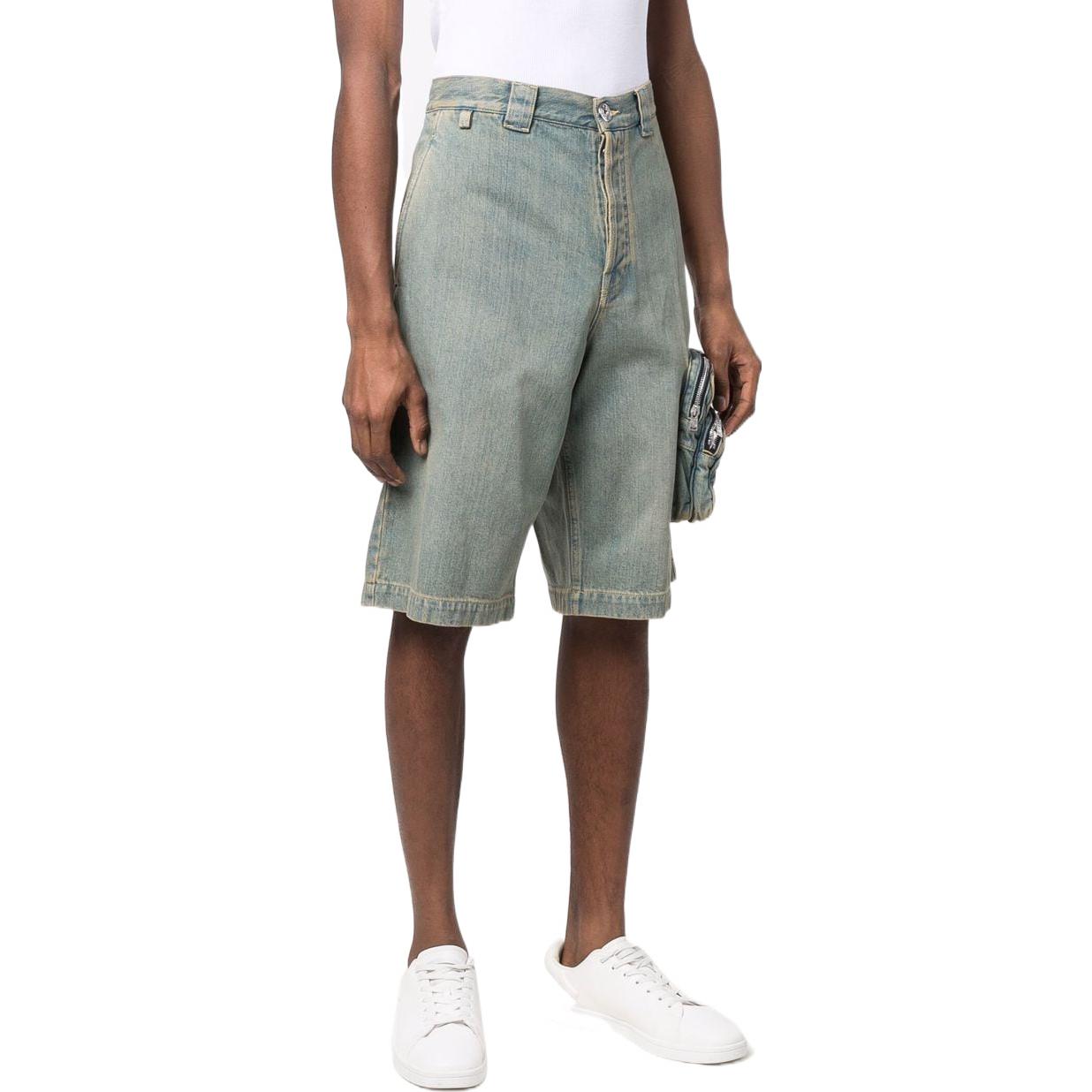 Purchase Lanvin SS22 Shorts Azul Denim Corte Recto con Botones. RM-TR0154-D029-P2222