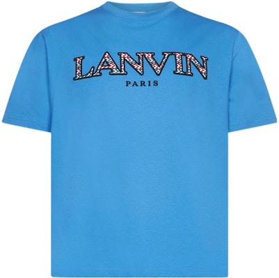 Camiseta de Manga Corta Azul con Logo Letra Impreso Lanvin SS22 RM-TS0005-J207-P2222-2 Order Camiseta de Manga Corta Azul con Logo Letra Impreso Lanvin SS22 RM-TS0005-J207-P2222-2