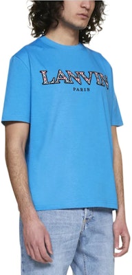 Camiseta de Manga Corta Azul con Logo Letra Impreso Lanvin SS22 RM-TS0005-J207-P2222-2 Purchase Camiseta de Manga Corta Azul con Logo Letra Impreso Lanvin SS22 RM-TS0005-J207-P2222-2