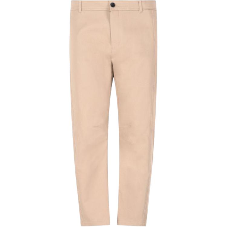 Lanvin SS22  Brown Straight-Leg Half-Zip Casual Pants. RM-TR0006-5224-E2205
