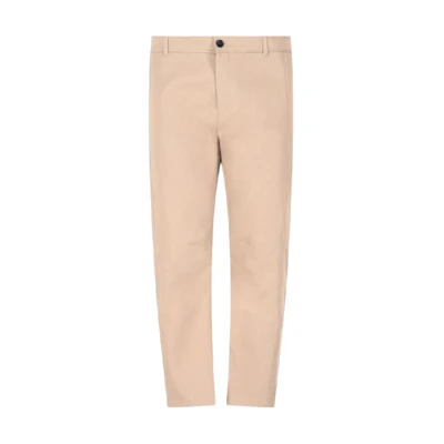 Lanvin SS22 Brown Straight-Leg Half-Zip Casual Pants. RM-TR0006-5224-E2205