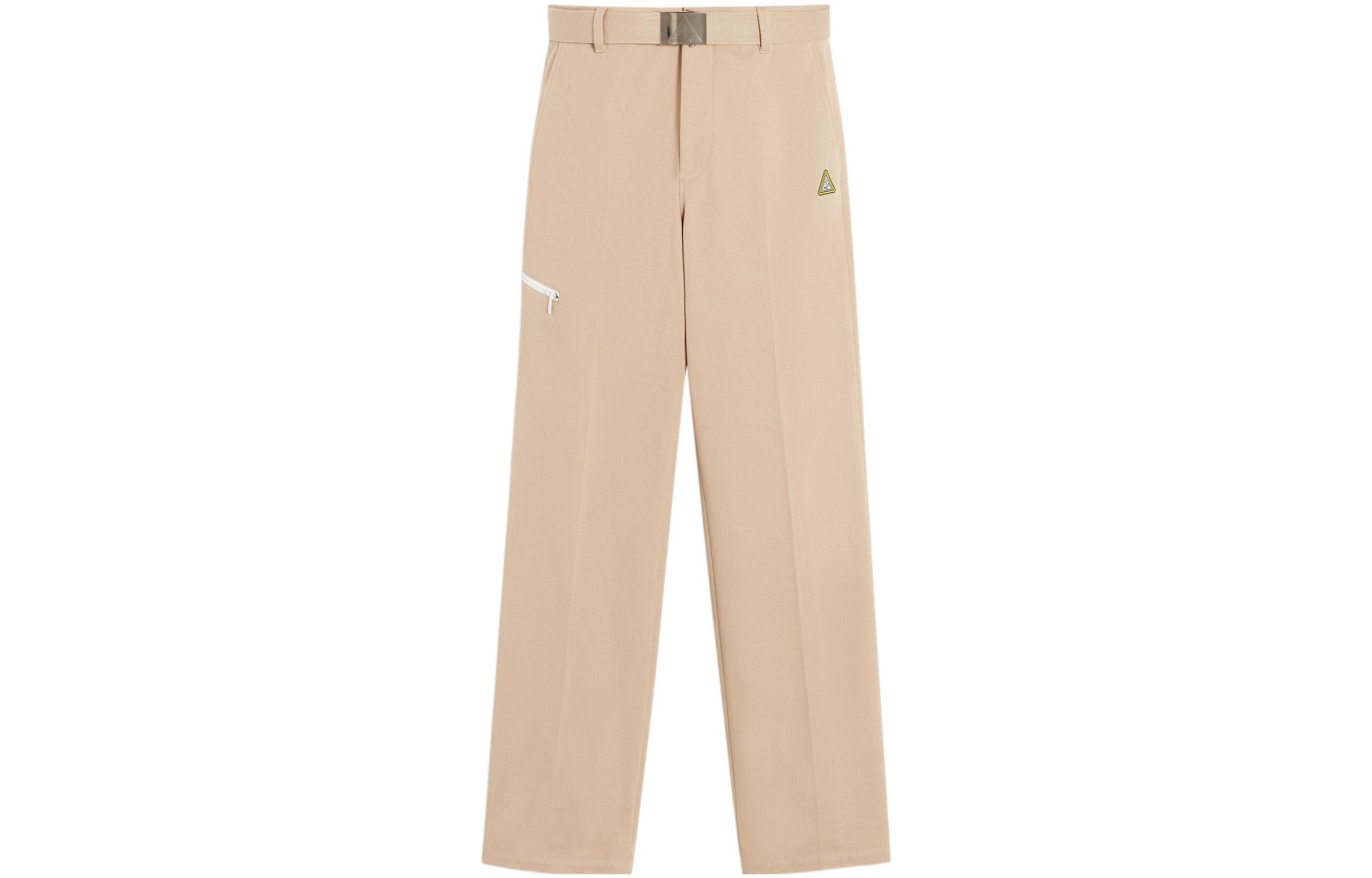 Order 랑방 SS22 브라운 스트레이트 레그 하프 집 캐주얼 바지. RM-TR0006-5224-E2205