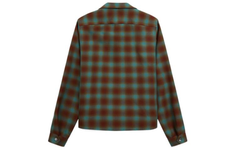 Lookbook Lanvin SS22 Jaket Kemeja Kotak Kontras Hijau Tua. RM-SI0040-5162-P22