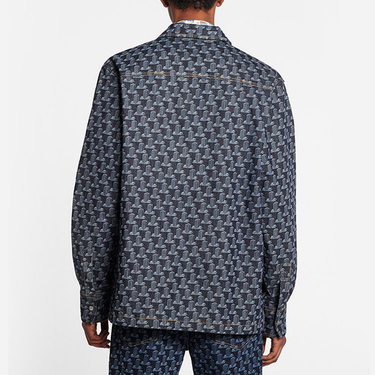 Details for Lanvin SS22 Kemeja Lengan Panjang Biru Navy dengan Perlindungan UV. RM-SI0147-D040-P22