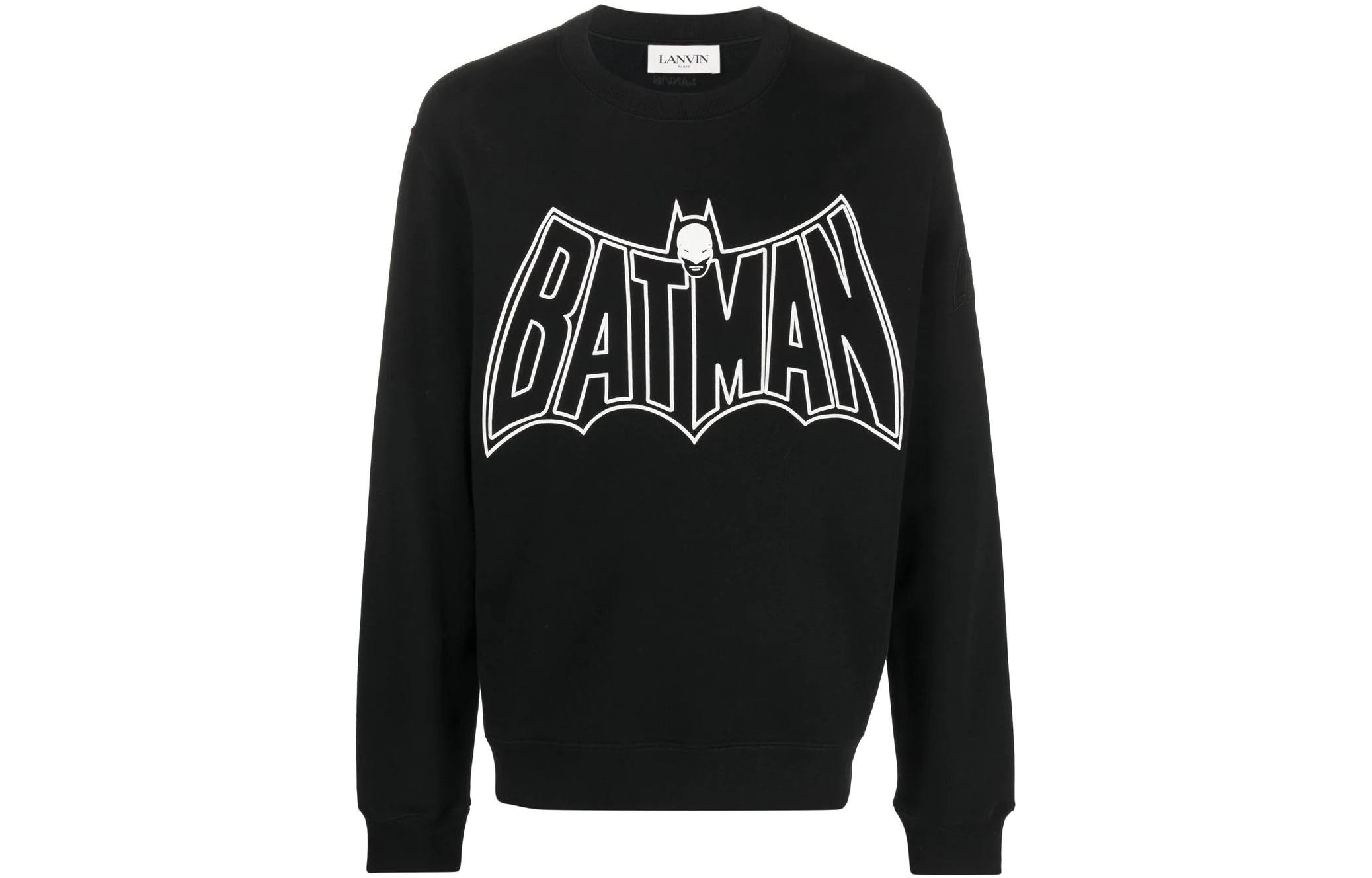 Lanvin SS22 Casual Printed Pullover Sweatshirt Black RM-SS0001J-222E2-210