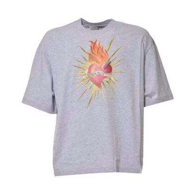 Lanvin SS22 Crewneck Short Sleeve T-Shirt Grey Men’s RM-TS0009-J205-P2212