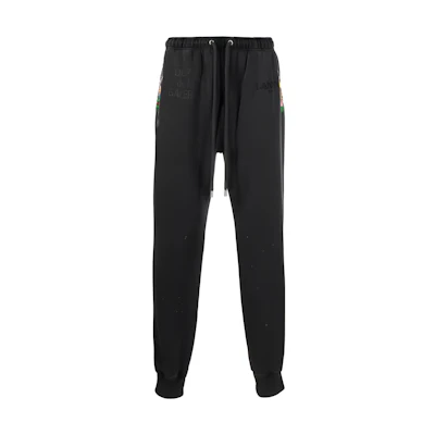Lanvin SS22 Embroidered Logo Black Jogger Sweatpants Unisex RM-TRG041-J008-P22