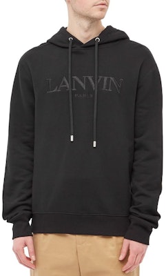 Sudadera con Capucha Lanvin SS22 Logo Bordado Negro. RM-HO0001-J210-P22-10 Shop Sudadera con Capucha Lanvin SS22 Logo Bordado Negro. RM-HO0001-J210-P22-10