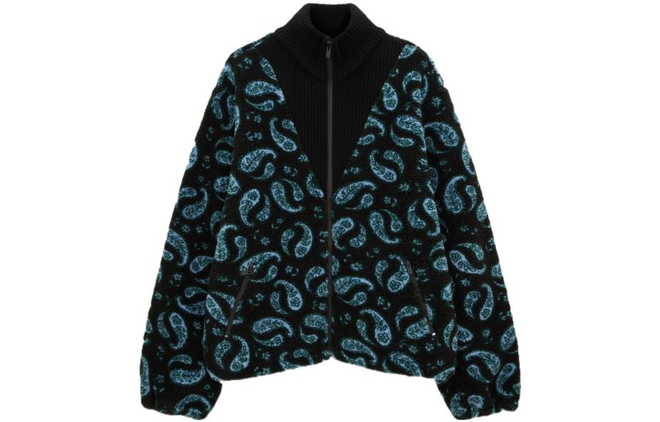 Lanvin SS22 Floral Pattern Cardigan Jacket - Black RM-JA0070-5209-P22