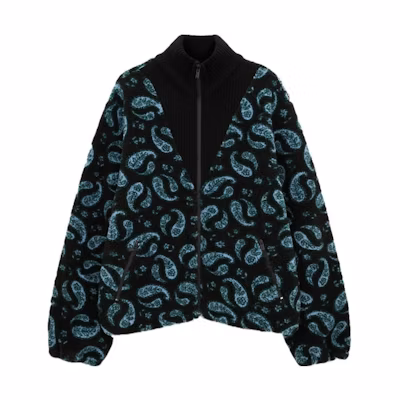 Lanvin SS22 Floral Pattern Cardigan Jacket - Black RM-JA0070-5209-P22