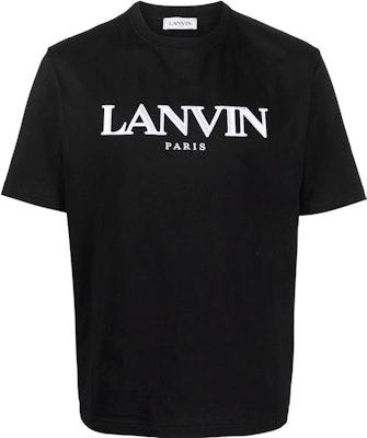 Lanvin SS22 Kaos Hitam Lengan Pendek dengan Cetakan Huruf. RM-TS0005-J208-P2210 Buy Lanvin SS22 Kaos Hitam Lengan Pendek dengan Cetakan Huruf. RM-TS0005-J208-P2210