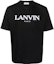 Order Lanvin SS22 Kaos Hitam Lengan Pendek dengan Cetakan Huruf. RM-TS0005-J208-P2210