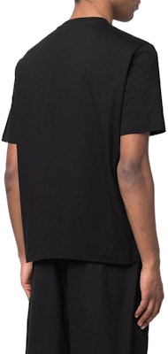 Lanvin SS22 Kaos Hitam Lengan Pendek dengan Cetakan Huruf. RM-TS0005-J208-P2210 Shop Lanvin SS22 Kaos Hitam Lengan Pendek dengan Cetakan Huruf. RM-TS0005-J208-P2210