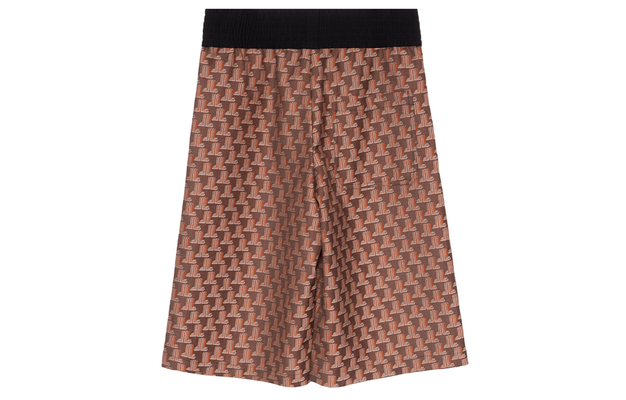 Lookbook Lanvin SS22 字母印花寬鬆短褲 男士款 - 深棕色 RM-TR0146-5190-P22