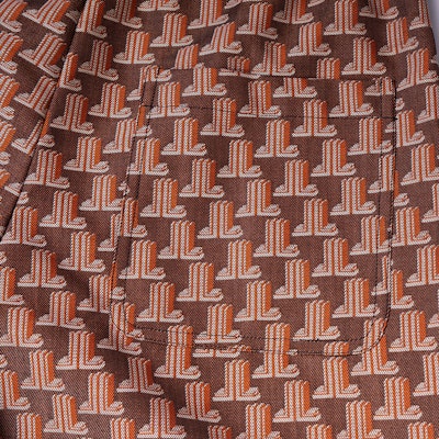 Lanvin SS22 字母印花寬鬆短褲 男士款 - 深棕色 RM-TR0146-5190-P22 Sizing Lanvin SS22 字母印花寬鬆短褲 男士款 - 深棕色 RM-TR0146-5190-P22