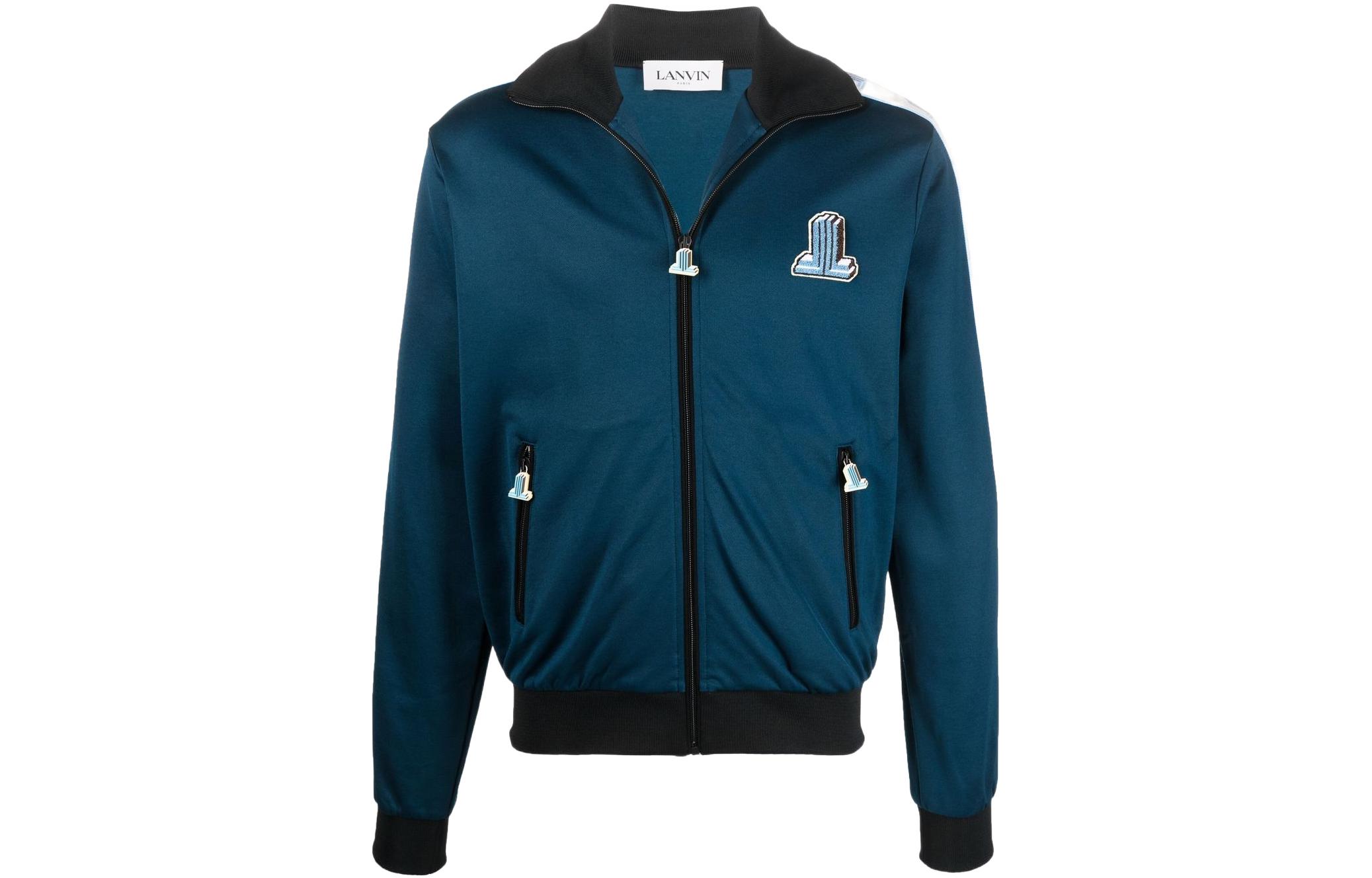 Lanvin SS22 Logo Jacquard Loose Jacket Blue - RM-SS0003-J132-P22281