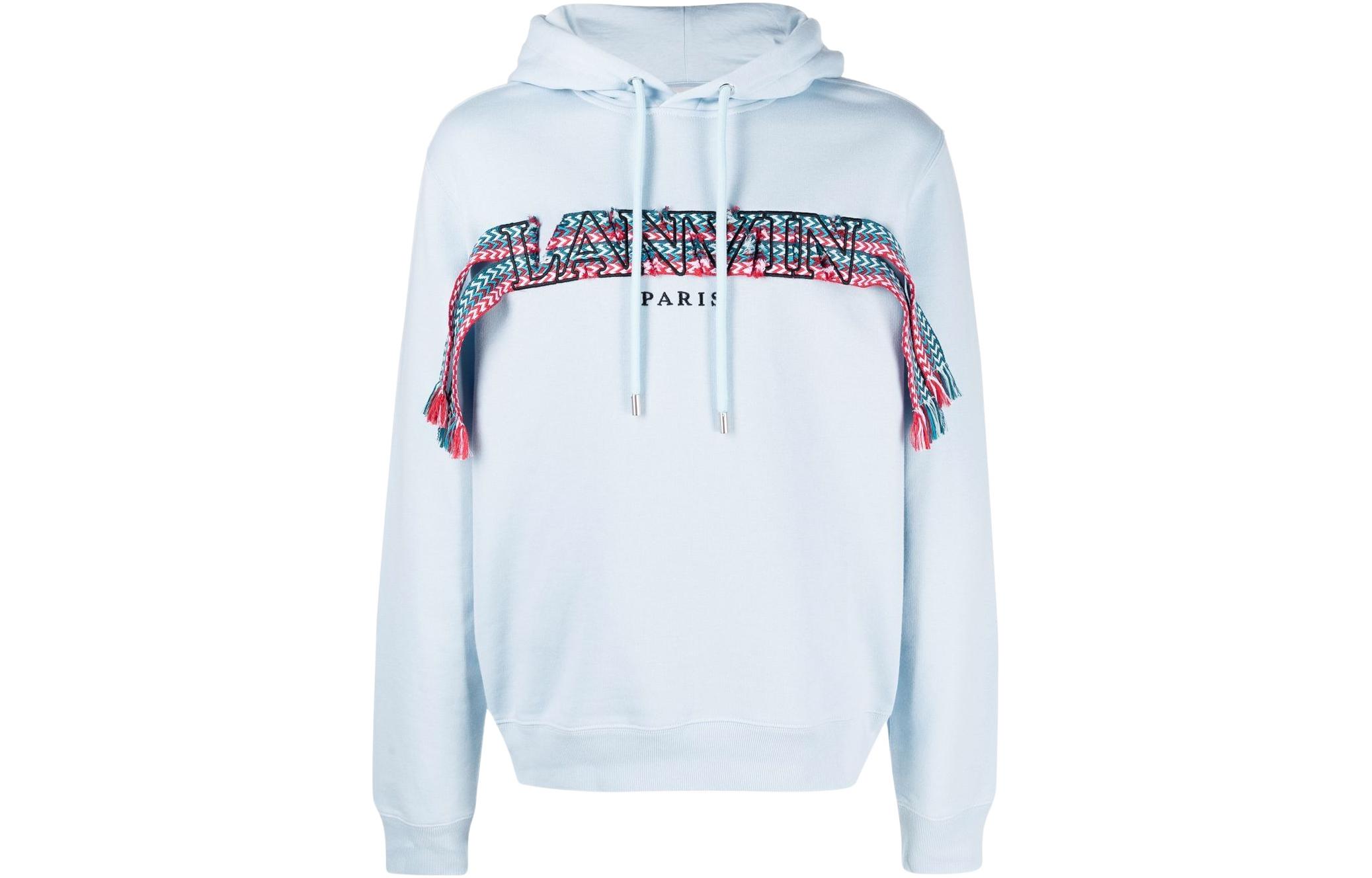 Lanvin SS22 Logo Pattern Hoodie Blue RM-HO0001-J199-P22-221