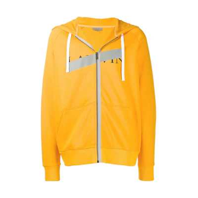 Lanvin SS22 Logo Print Hoodie Jacket Yellow () RM-JE0037-A19-96