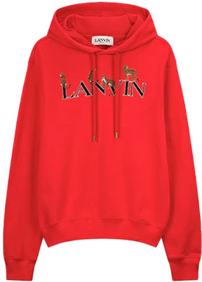Lanvin SS22 Lunar New Year Lucky Cat Embroidery Sweatshirt Red Unisex RU-HOY001-J300-E2235 Buy Lanvin SS22 Lunar New Year Lucky Cat Embroidery Sweatshirt Red Unisex RU-HOY001-J300-E2235