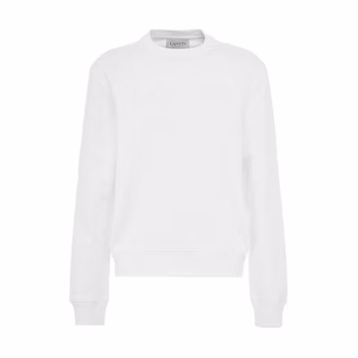 Lanvin SS22 Minimalist White Long-Sleeve Sweatshirt RM-SS0001-J211-2100