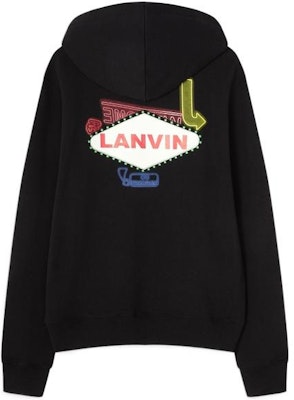 Lanvin SS22 Sweatshirt Hitam Oversized dengan Letter Print. RM-HO0026-J202-P22 Lookbook Lanvin SS22 Sweatshirt Hitam Oversized dengan Letter Print. RM-HO0026-J202-P22