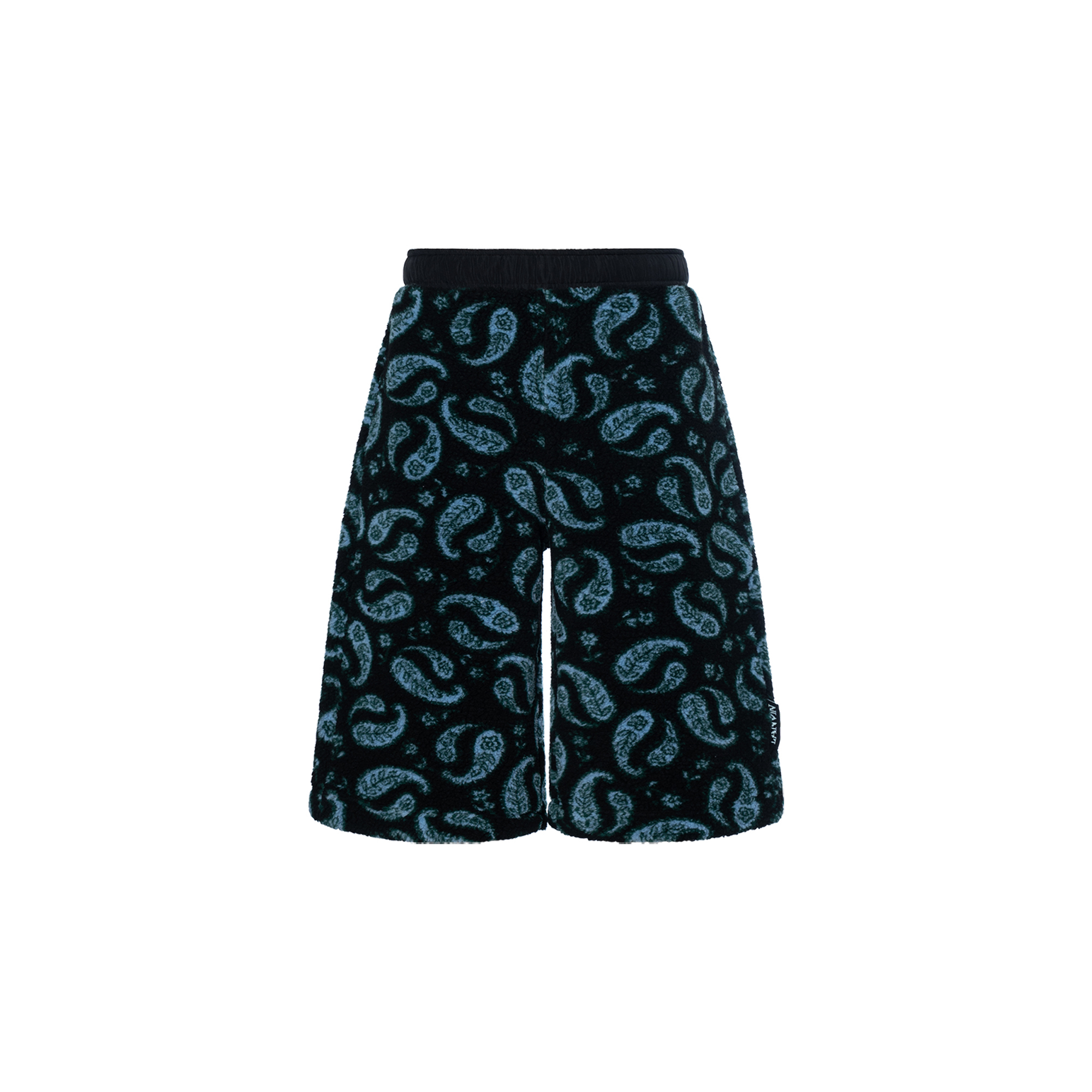 Lanvin SS22 Paisley Print Straight-Leg Casual Shorts Black RM-TR0176-5209-P22