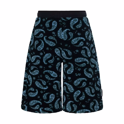 Lanvin SS22 Paisley Print Straight-Leg Casual Shorts Black RM-TR0176-5209-P22