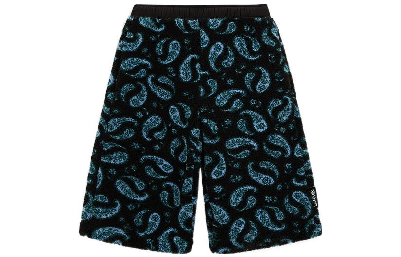 Order Lanvin SS22 Celana Pendek Kasual Motif Paisley Hitam RM-TR0176-5209-P22