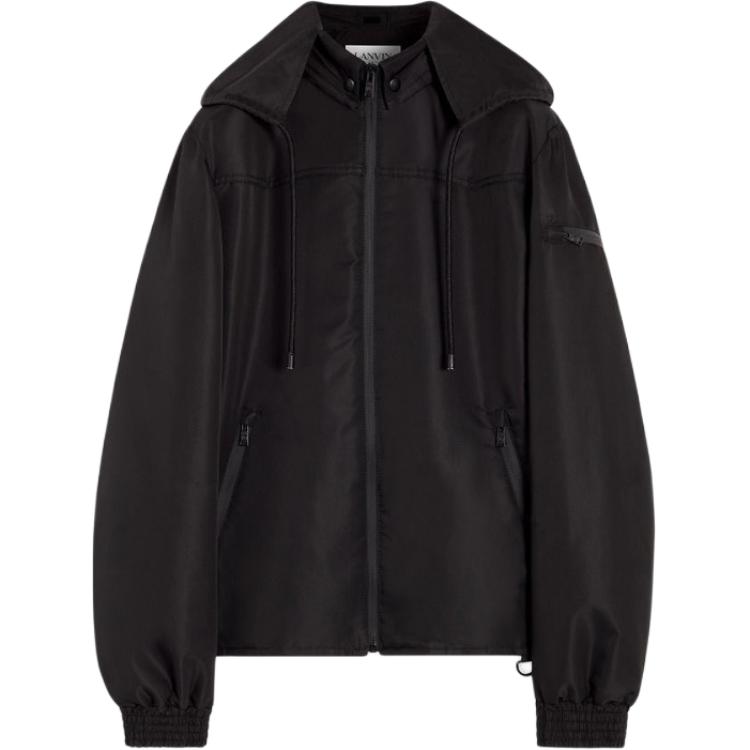 Lanvin SS22 Solid Color Zip-Up Hooded Jacket RM-OU0024-5227-P22