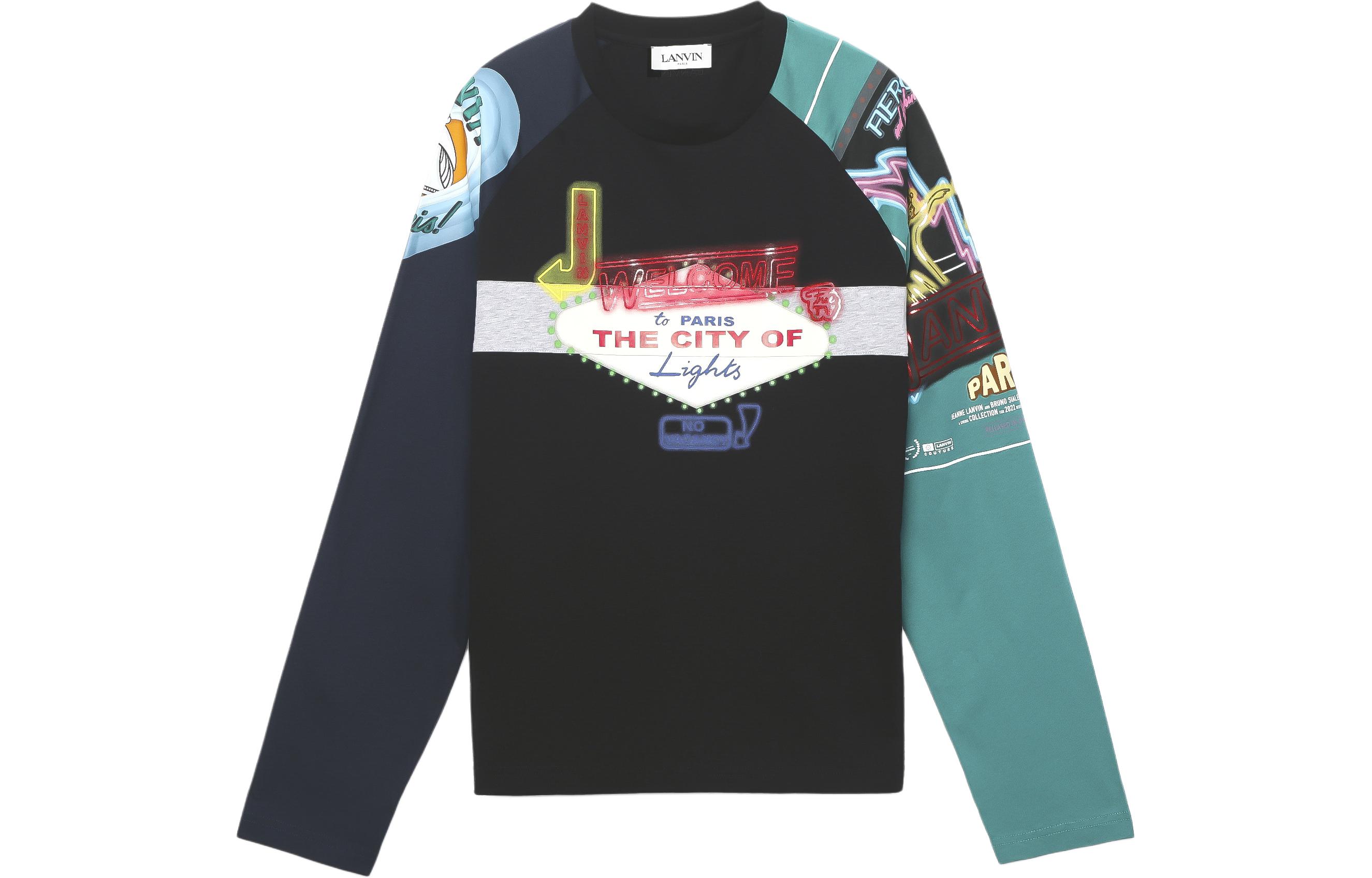 Order Sudadera Lanvin SS22 Vintage Estampado Colorblock Cuello Redondo. RM-SS0002-J190-P22